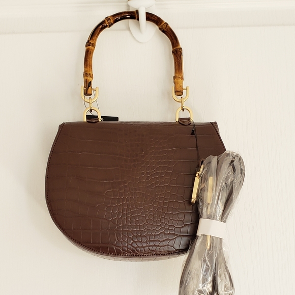 F21 Crossbody with Bamboo Handle - Picture 3 of 3